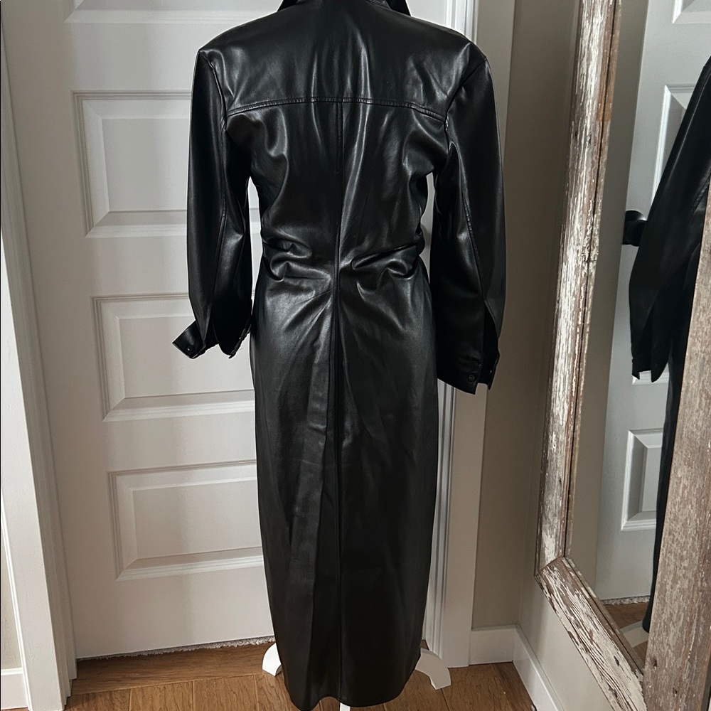 Zara Faux Leather Dress. - Picture 5 of 9